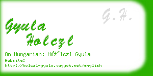 gyula holczl business card